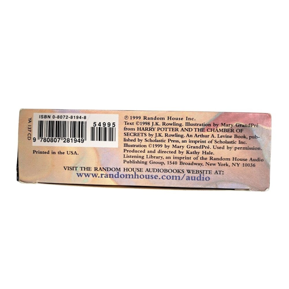 Harry Potter Chamber Of Secrets Audiobook Unabridged 8 Compact Disc Rowling 1999 - Picture 6 of 11